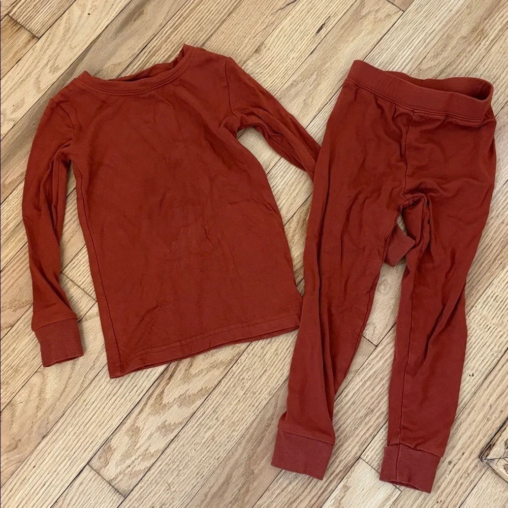 Little Sleepies Rust Cozy Two-Piece Pajama Set 2T